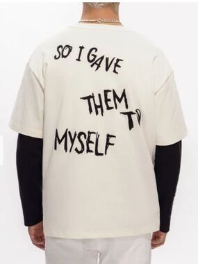 VALABASAS MEN INHERITANCE Layered T-SHIRT Oversized Long Sleeve Top
